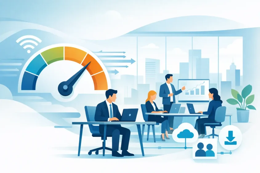Qual velocidade ideal para escritório corporativo?